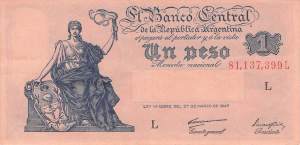 Argentinien p257-2 L 1 Peso 1947